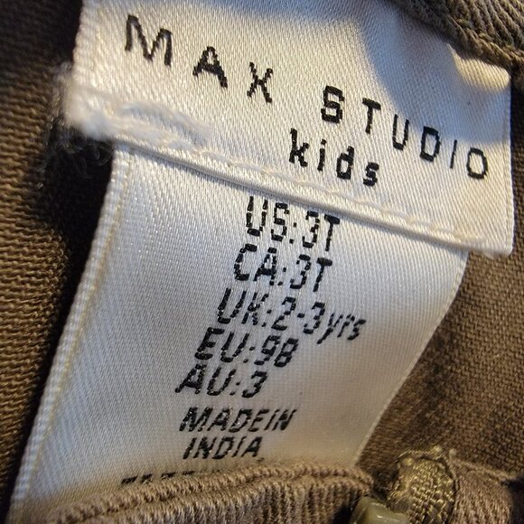 Max Studio Kids Girls Size 3T Zip Front Vest Jacket‎ Olive Green Sequins Pockets - Picture 5 of 10